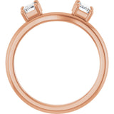 14K Gold Emerald Natural Diamond Wrap-Style Ring Enhancer - 5/8 CTW - Rose Gold - view 7