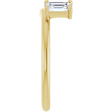 14K Gold Emerald Natural Diamond Wrap-Style Ring Enhancer - 5/8 CTW - Yellow Gold - view 9