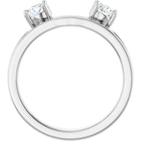 14K Gold Round Lab-Grown Diamond Accented Wrap-Style Ring Enhancer - 5/8 CTW - White Gold - view 7