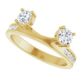 14K Gold Round Lab-Grown Diamond Accented Wrap-Style Ring Enhancer - 5/8 CTW - Yellow Gold - view 10
