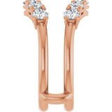 14K Gold Round Lab-Grown Diamond Ring Guard - 1 1/5-2 1/2 CTW - Rose Gold - view 9