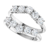 Platinum Round Lab-Grown Diamond Ring Guard - 1 1/5-2 1/2 CTW - view 10