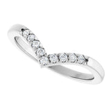 Platinum Round Lab-Grown Diamond Accented Contour Band - 1/8-1/4 CTW - view 10