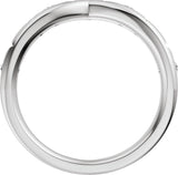 14K Gold Round Lab-Grown Diamond Celestial Contour Band - 1/8 CTW - White Gold - view 7