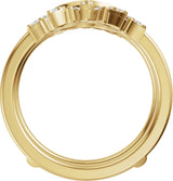 14K Gold Straight Baguette Lab-Grown Diamond Ring Guard - 3/8 CTW - Yellow Gold - view 7