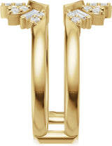 14K Gold Straight Baguette Lab-Grown Diamond Ring Guard - 3/8 CTW - Yellow Gold - view 9