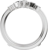 Platinum Straight Baguette Natural Diamond Ring Guard - 3/8 CTW - view 7