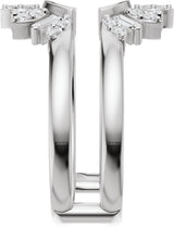 Platinum Straight Baguette Natural Diamond Ring Guard - 3/8 CTW - view 9