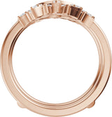 14K Gold Straight Baguette Lab-Grown Diamond Ring Guard - 3/8 CTW - Rose Gold - view 7