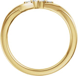 14K Gold Marquise Natural Diamond Contour Band - 1/8 CTW (Style 689541) - Yellow Gold - view 7