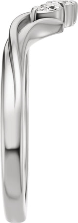 Platinum Marquise Natural Diamond Contour Band - 1/8 CTW (Style 689541) - view 9