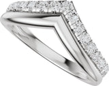 14K Gold Round Lab-Grown Diamond Contour Band - 1/3 CTW (Style 689543) - White Gold - view 10