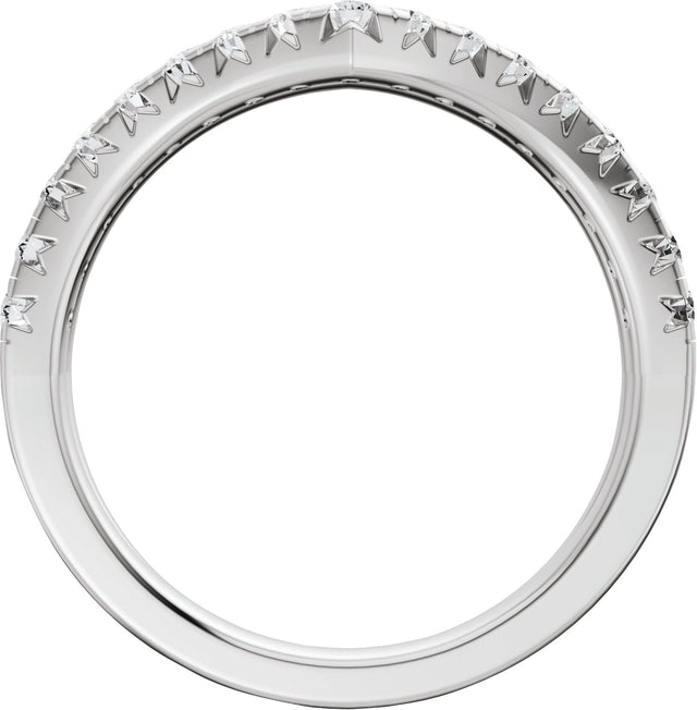 Platinum Round Lab-Grown Diamond Contour Band - 1/3 CTW (Style 689543) - view 7