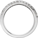 14K Gold Round Lab-Grown Diamond Contour Band - 1/3 CTW (Style 689543) - White Gold - view 7