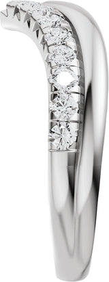 Platinum Round Lab-Grown Diamond Contour Band - 1/3 CTW (Style 689543) - view 9