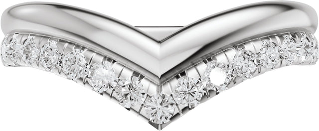 Platinum Round Lab-Grown Diamond Contour Band - 1/3 CTW (Style 689543) - view 8