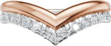 14K Gold Round Lab-Grown Diamond Contour Band - 1/3 CTW (Style 689543) - Rose/White Gold - view 8