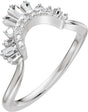 Platinum Straight Baguette Natural Diamond Contour Band – 3x1.5mm