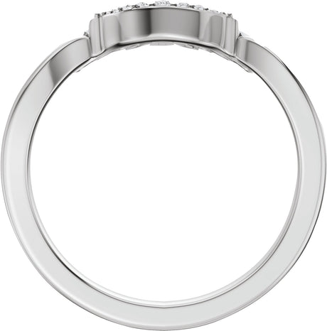 Platinum Straight Baguette Natural Diamond Contour Band – 3x1.5mm - view 2