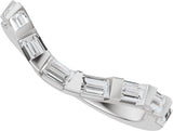 14K Gold Straight Baguette Lab-Grown Diamond Contour Band - 3/8 CTW - White Gold - view 10