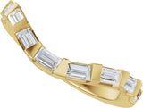 14K Gold Straight Baguette Lab-Grown Diamond Contour Band - 3/8 CTW - Yellow Gold - view 10