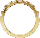 14K Gold Straight Baguette Lab-Grown Diamond Contour Band - 3/8 CTW - Yellow Gold - view 7