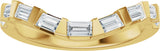 14K Gold Straight Baguette Lab-Grown Diamond Contour Band - 3/8 CTW - Yellow Gold - view 8