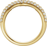 14K Gold Round Lab-Grown Diamond Contour Band - 7/8 CTW - Yellow Gold - view 7