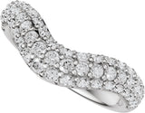 Platinum Round Lab-Grown Diamond Contour Band - 7/8 CTW - view 10
