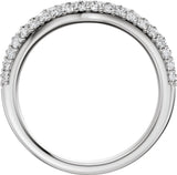 14K Gold Round Lab-Grown Diamond Contour Band - 7/8 CTW - White Gold - view 7