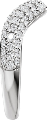 14K Gold Round Lab-Grown Diamond Contour Band - 7/8 CTW - White Gold - view 9