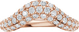 14K Gold Round Lab-Grown Diamond Contour Band - 7/8 CTW - Rose Gold - view 8