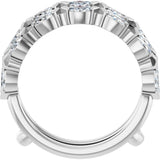 Platinum Marquise Natural Diamond Accented Ring Guard - 1/2-1 CTW - view 7