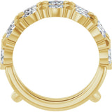 14K Gold Marquise Lab-Grown Diamond Accented Ring Guard - 3/8-7/8 CTW - Yellow Gold - view 7