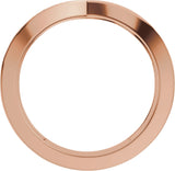14K Gold Round Lab-Grown Diamond Accented Contour Band – 1.3mm Stones - Rose Gold - view 2