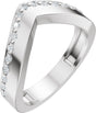 Platinum Round Natural Diamond Accented Contour Band – 1.3mm Stones