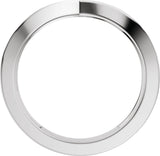 Platinum Round Lab-Grown Diamond Accented Contour Band – 1.3mm Stones - view 2