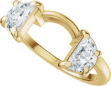14K Gold Half Moon Lab-Grown Diamond Wrap-Style Ring Enhancer - 1 CTW - Yellow Gold - view 10