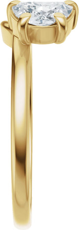 14K Gold Half Moon Lab-Grown Diamond Wrap-Style Ring Enhancer - 1 CTW - Yellow Gold - view 9