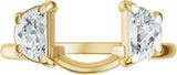 14K Gold Half Moon Lab-Grown Diamond Wrap-Style Ring Enhancer - 1 CTW - Yellow Gold - view 8