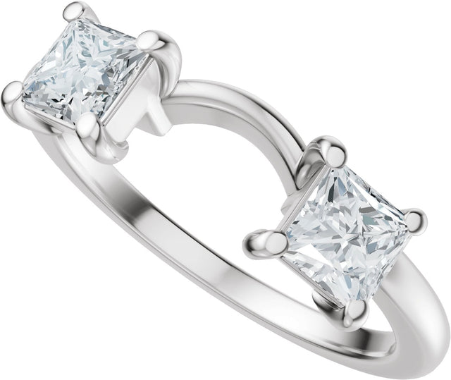 Platinum Square Lab-Grown Diamond Wrap-Style Ring Enhancer - 3/4 CTW - view 10