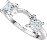 Platinum Square Natural Diamond Wrap-Style Ring Enhancer - 3/4 CTW - view 10