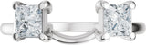 14K Gold Square Lab-Grown Diamond Wrap-Style Ring Enhancer - 3/4 CTW - White Gold - view 8