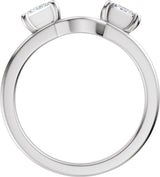 Platinum Square Lab-Grown Diamond Wrap-Style Ring Enhancer - 3/4 CTW - view 7
