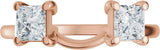 14K Gold Square Lab-Grown Diamond Wrap-Style Ring Enhancer - 3/4 CTW - Rose Gold - view 8