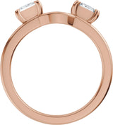 14K Gold Square Lab-Grown Diamond Wrap-Style Ring Enhancer - 3/4 CTW - Rose Gold - view 7
