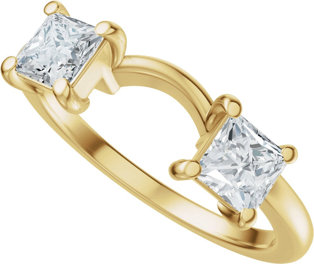 14K Gold Square Lab-Grown Diamond Wrap-Style Ring Enhancer - 3/4 CTW - Yellow Gold - view 10