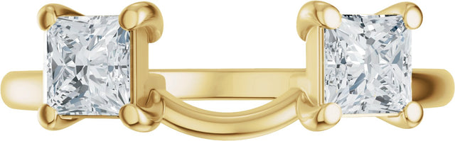 14K Gold Square Lab-Grown Diamond Wrap-Style Ring Enhancer - 3/4 CTW - Yellow Gold - view 8