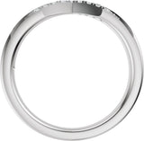 Platinum Round Lab-Grown Diamond Accented Contour Band III - view 2