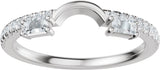 Platinum Straight Baguette Natural Diamond Wrap-Style Ring Enhancer - view 3